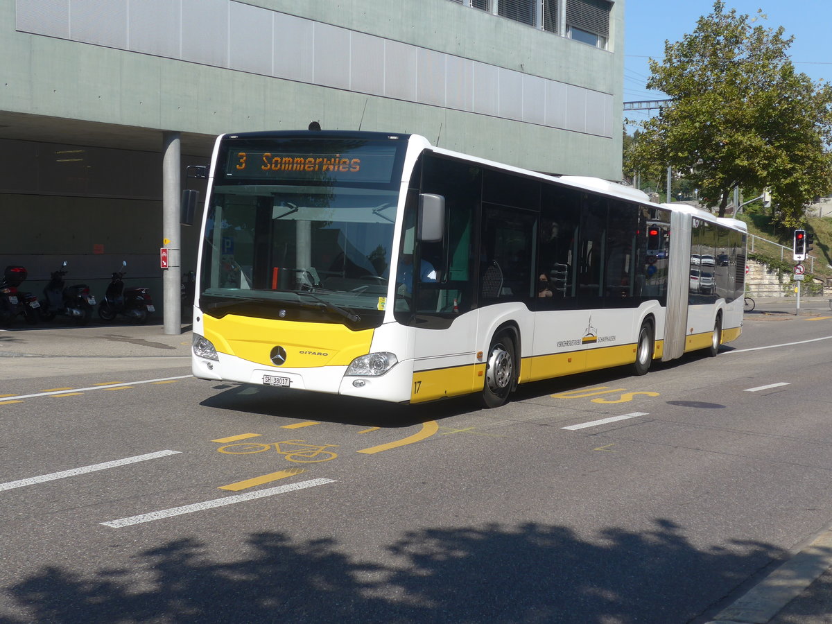 (220'647) - VBSH Schaffhausen - Nr. 17/SH 38'017 - Mercedes am 12. September 2020 beim Bahnhof Schaffhausen