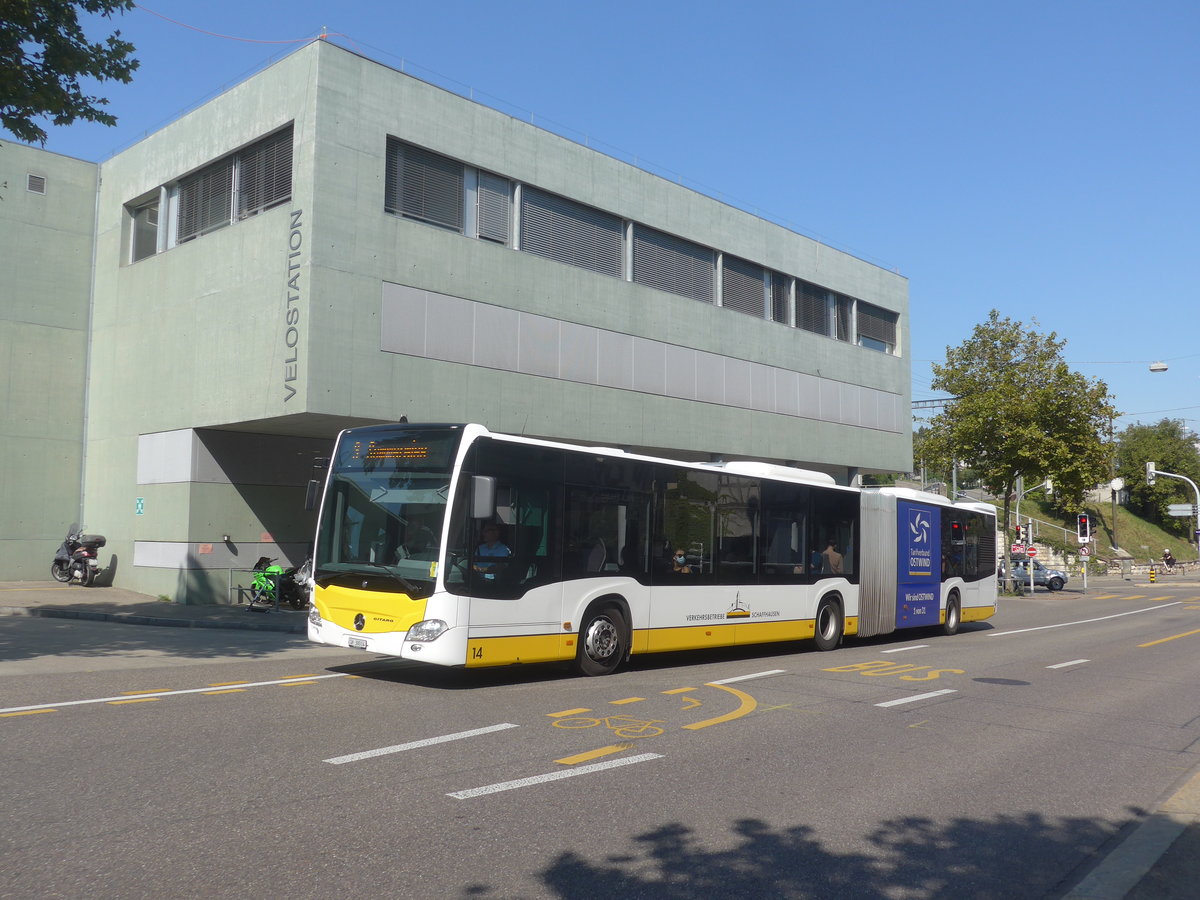 (220'660) - VBSH Schaffhausen - Nr. 14/SH 38'014 - Mercedes am 12. September 2020 beim Bahnhof Schaffhausen