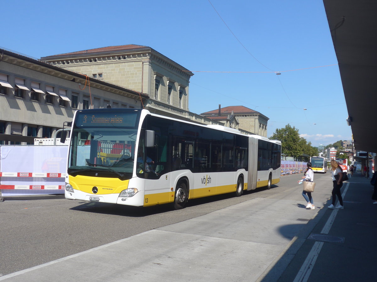 (220'671) - VBSH Schaffhausen - Nr. 13/SH 38'013 - Mercedes am 12. September 2020 beim Bahnhof Schaffhausen