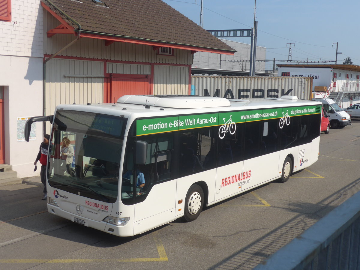 (220'727) - Knecht, Windisch - Nr. 457/AG 315'789 - Mercedes am 13. September 2020 beim Bahnhof Mgenwil