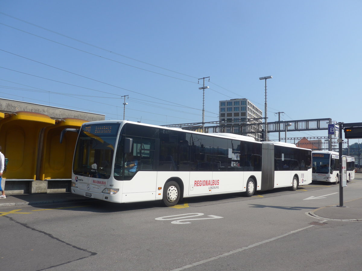 (220'750) - Knecht, Windisch - Nr. 467/AG 456'323 - Mercedes am 13. September 2020 beim Bahnhof Lenzburg