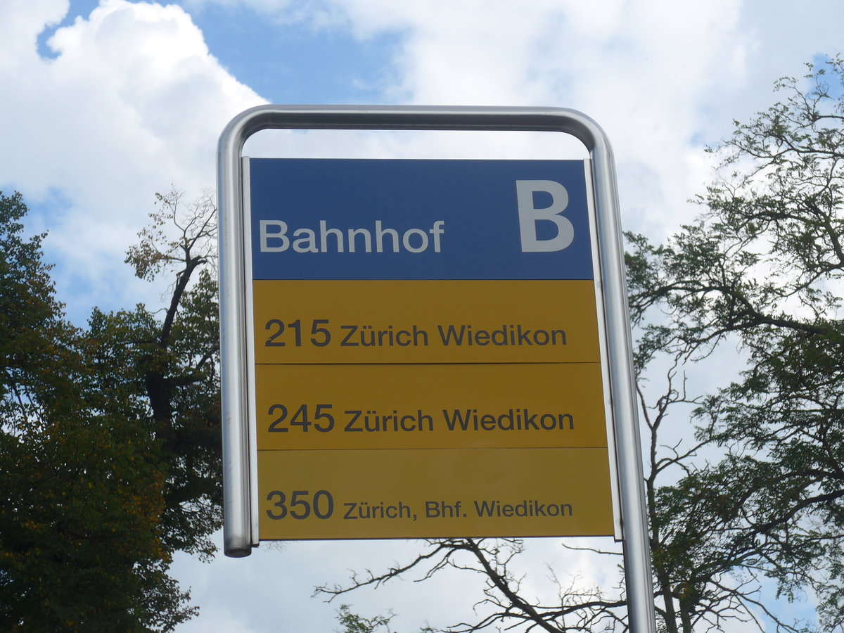 (220'992) - PostAuto-Haltestelle - Birmensdorf, Bahnhof - am 22. September 2020