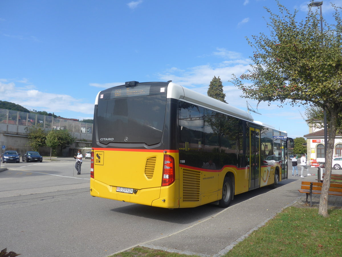 (221'121) - CarPostal Ouest - VD 259'932 - Mercedes am 23. September 2020 beim Bahnhof Moudon