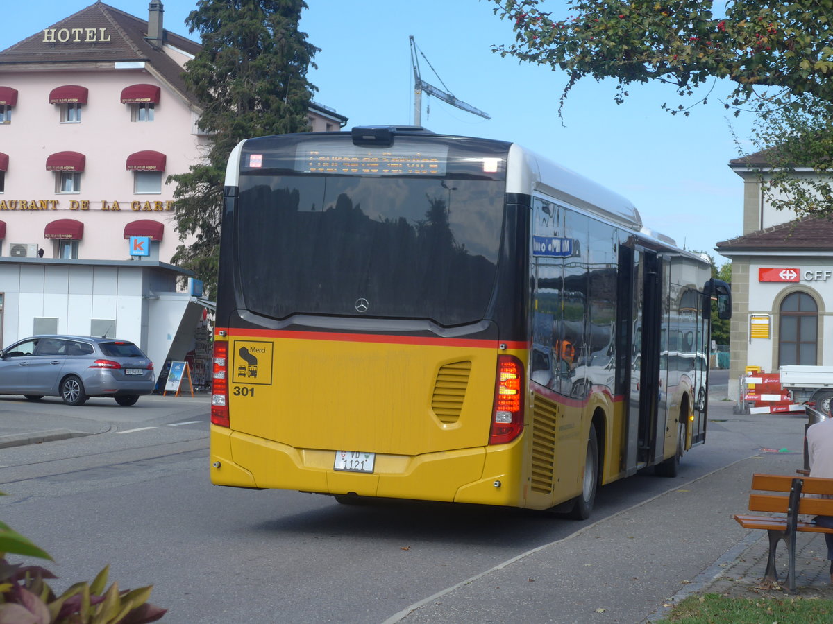 (221'129) - Faucherre, Moudon - Nr. 301/VD 1121 - Mercedes am 23. September 2020 beim Bahnhof Moudon