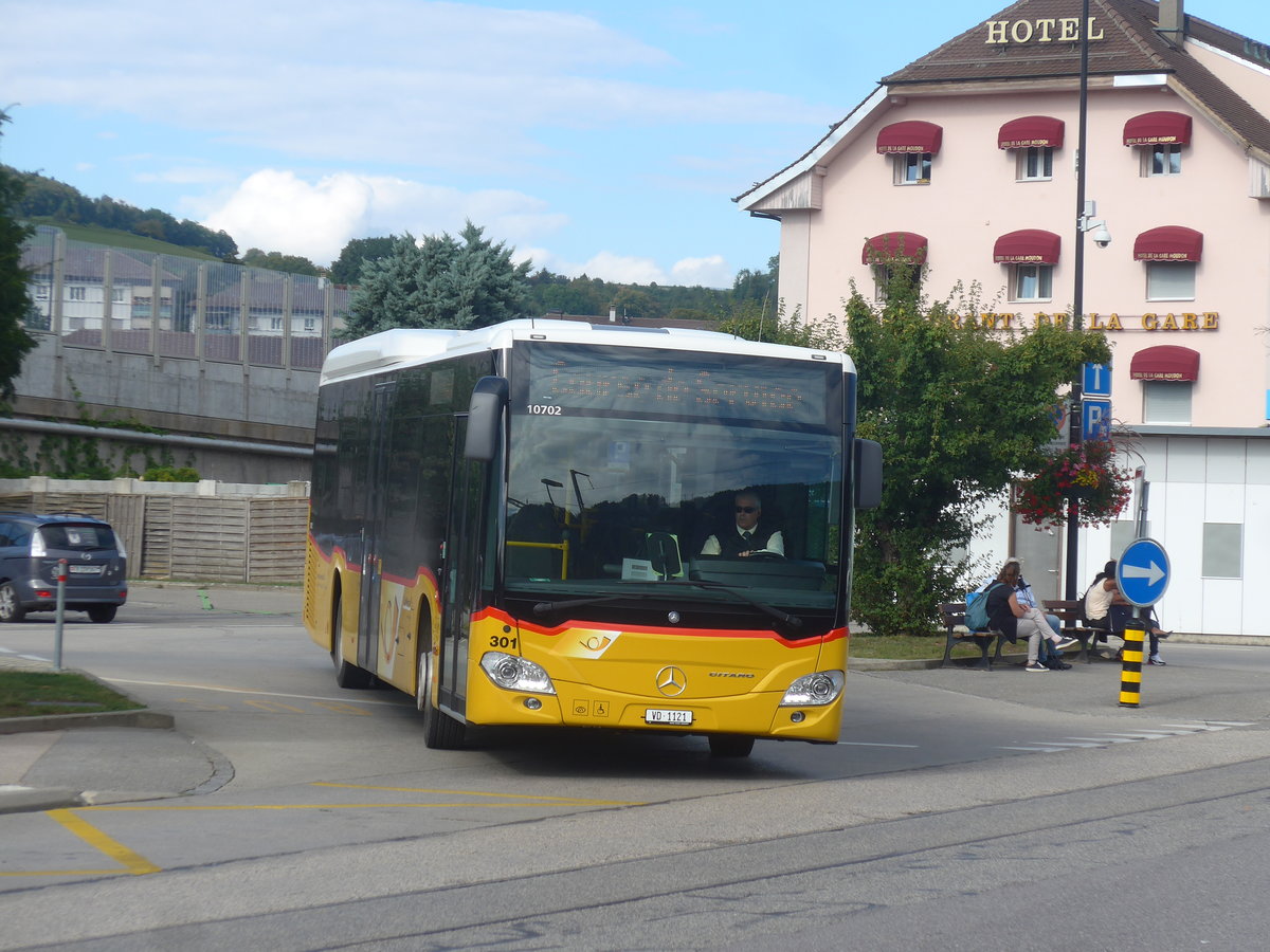 (221'130) - Faucherre, Moudon - Nr. 301/VD 1121 - Mercedes am 23. September 2020 beim Bahnhof Moudon