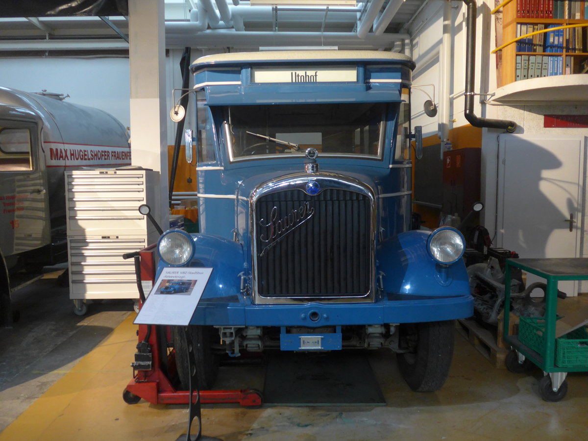 (221'185) - VBZ Zrich (OCS) - Nr. 45 - Saurer/Tscher (ex Firma in Spreitenbach; ex VBZ Zrich Nr. 245; ex VBZ Zrich Nr. 45) am 24. September 2020 in Arbon, Saurermuseum