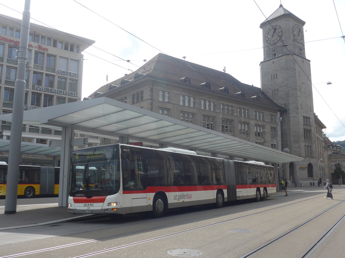 (221'235) - St. Gallerbus, St. Gallen - Nr. 299/SG 198'299 - MAN am 24. September 2020 beim Bahnhof St. Gallen