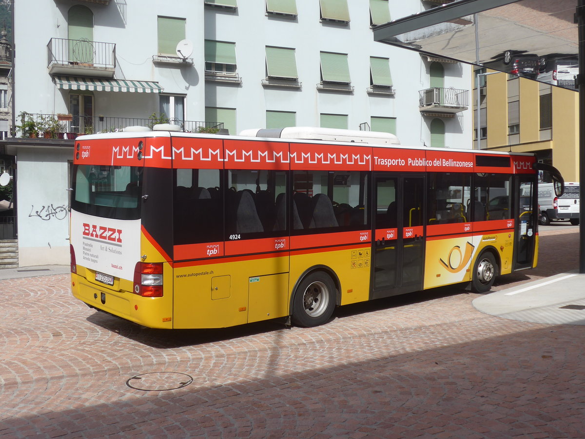 (221'464) - AutoPostale Ticino - TI 215'334 - MAN/Gppel am 26. September 2020 beim Bahnhof Bellinzona