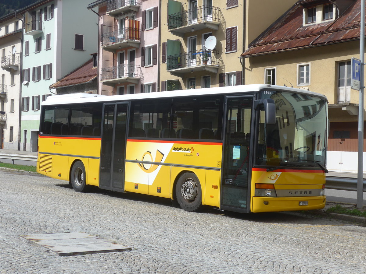 (221'507) - Marchetti, Airolo - TI 303'333 - Setra (ex Nr. 5) am 26. September 2020 beim Bahnhof Airolo