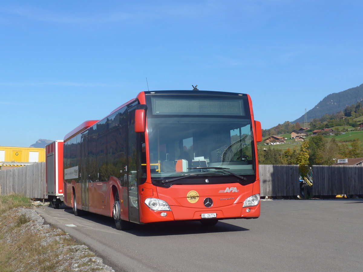 (222'105) - AFA Adelboden - Nr. 95/BE 26'774 - Mercedes am 19. Oktober 2020 in Frutigen, Garage