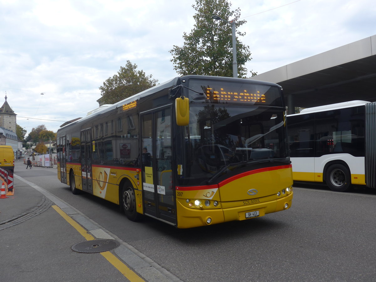 (222'223) - Rattin, Neuhausen - Nr. 297(13)/ SH 413 - Solaris am 21. Oktober 2020 beim Bahnhof Schaffhausen