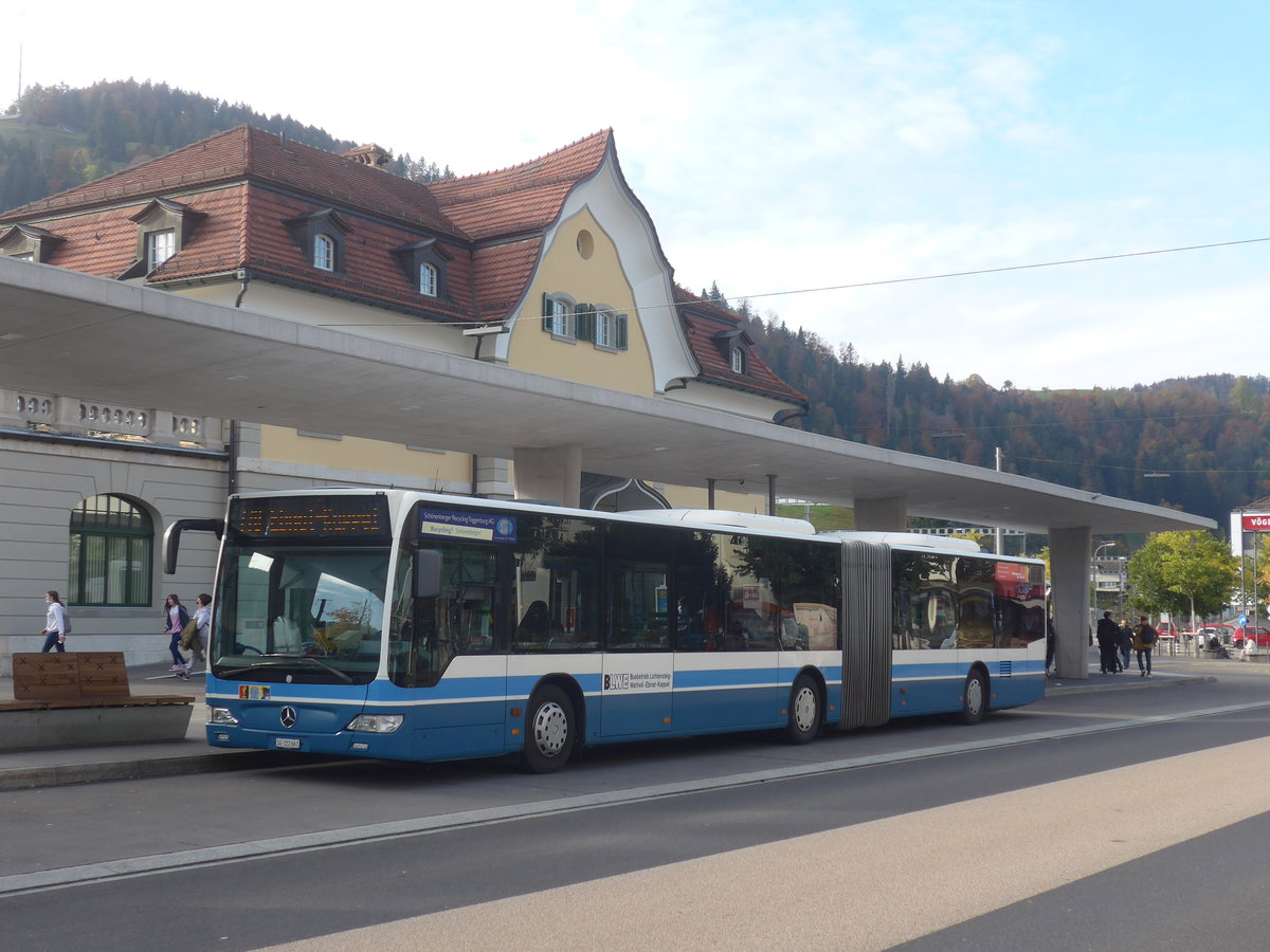 (222'457) - BLWE Wattwil - Nr. 5/SG 322'661 - Mercedes am 22. Oktober 2020 beim Bahnhof Wattwil