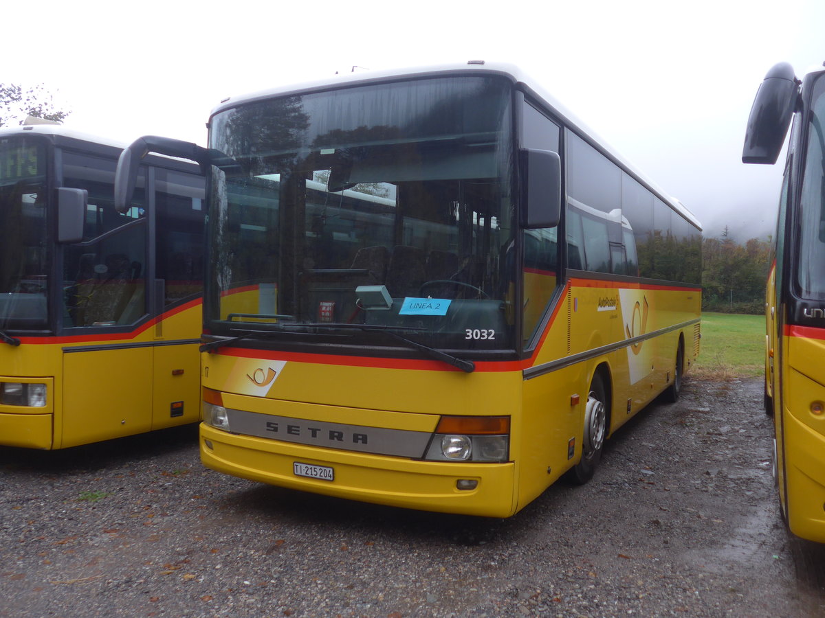 (222'540) - ATV, Rivera - Nr. 17/TI 215'204 - Setra (ex AutoPostale Ticino; ex AutoPostale Ticino Nr. 510; ex AutoPostale Ticino; ex Marchetti, Airolo) am 23. Oktober 2020 in Rivera, Garage