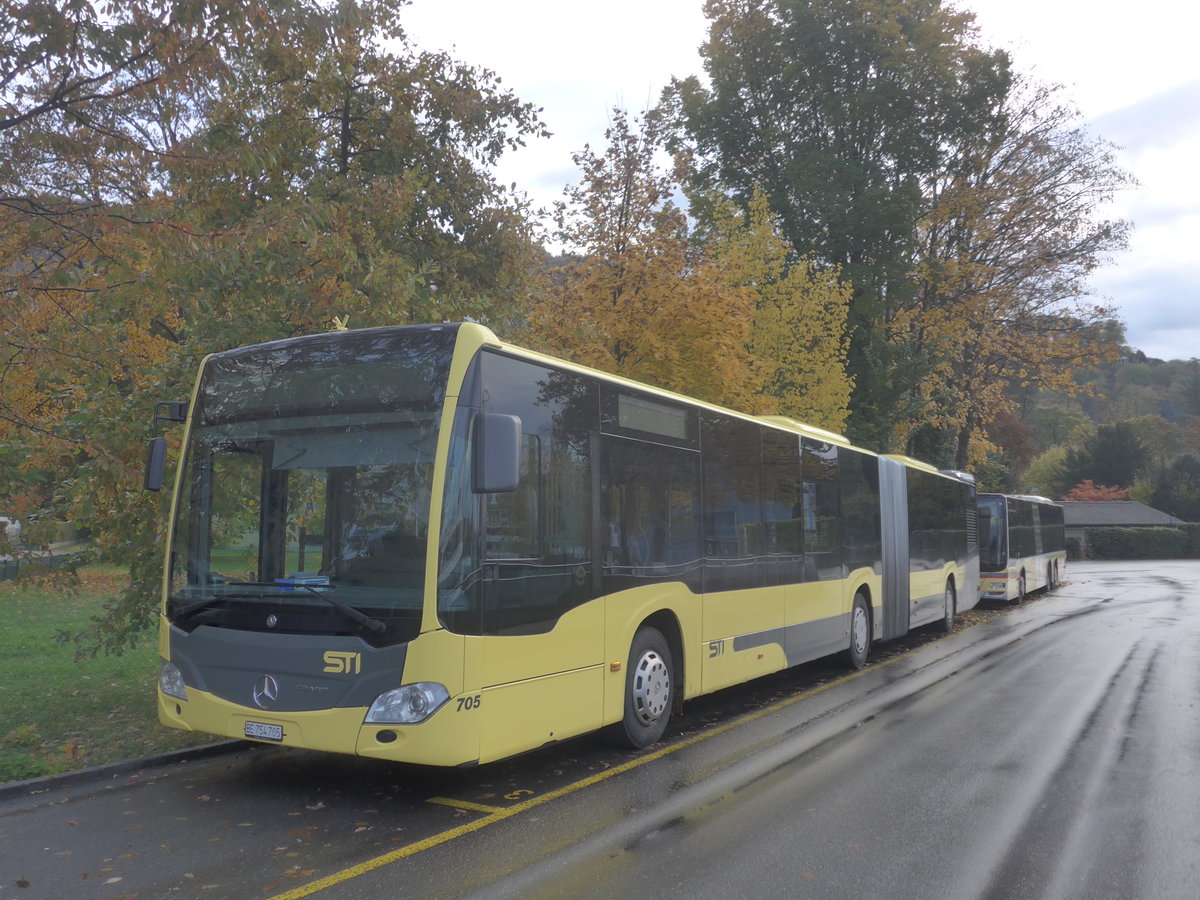 (222'564) - STI Thun - Nr. 705/BE 754'705 - Mercedes am 24. Oktober 2020 bei der Schifflndte Thun