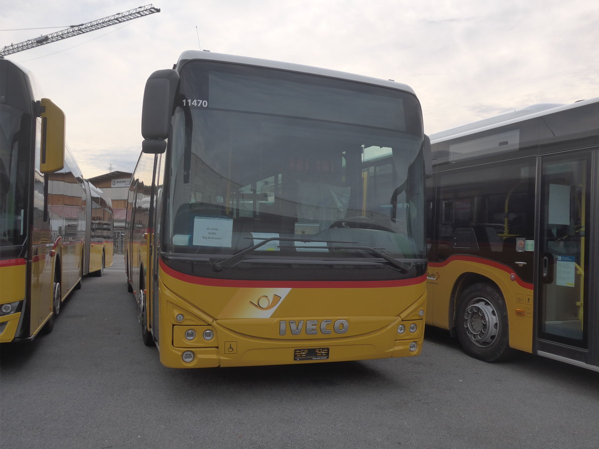 (222'687) - AutoPostale Ticino - PID 11'470 - Iveco am 25. Oktober 2020 in Kerzers, Interbus