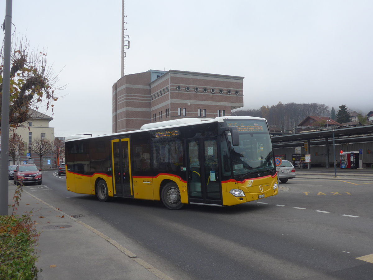 (222'873) - PostAuto Bern - BE 637'781 - Mercedes am 28. November 2020 beim Bahnhof Spiez