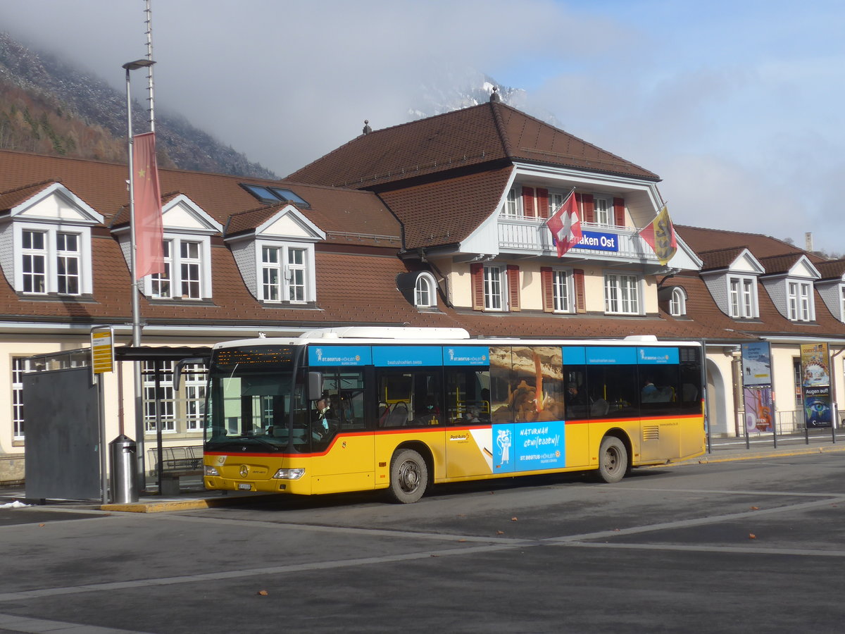 (222'976) - PostAuto Bern - BE 610'539 - Mercedes (ex Schmocker, Stechelberg Nr. 2) am 8. Dezember 2020 beim Bahnhof Interlaken Ost