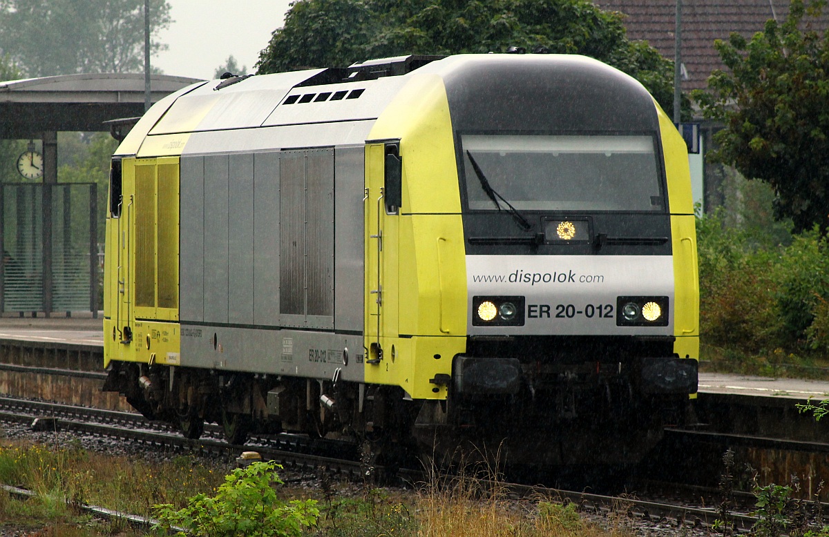 223 012-6/ER 20-012 kam aus dem Bw geschlichen und dieselte wenig später Richtung Hamburg davon. Husum 10.09.2013