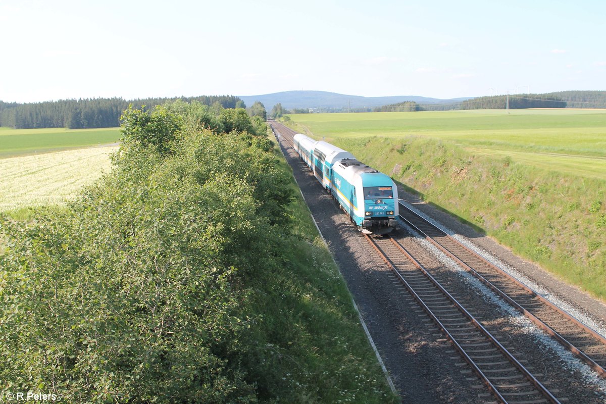 223 062 mit dem ALX 79852 Hof - München bei Neudes. 23.06.20