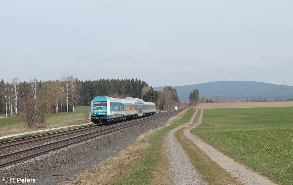 223 065 Alexa mit dem ALX79858 Hof - München bei Neudes, Gruß zurück an den freundlichen Tf. 24.04.21