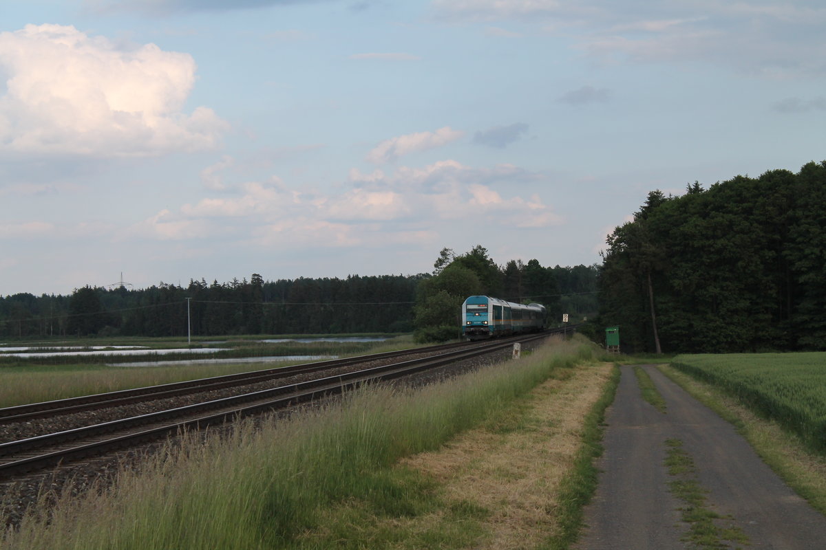 223 069 + 223 063 und dem ALX84112 München - Hof bei Oberteich. 10.06.16