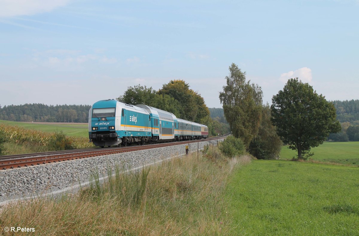 223 072 zieht den ALEX von München nach Hof bei Naabdemenreuth. 30.09.17