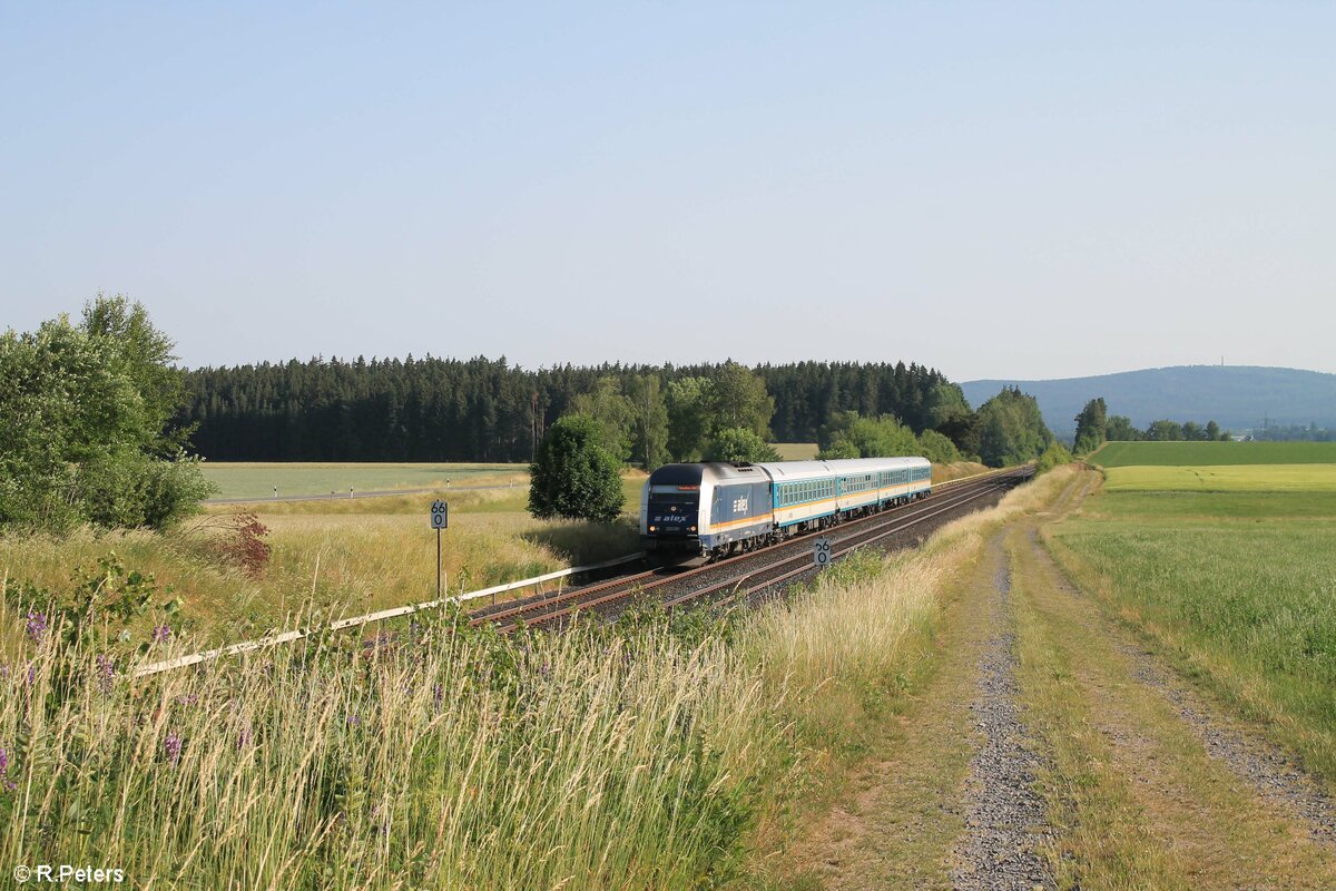 223 081 mit dem ALX  RE 79862 Hof - München bei Neudes. 19.06.22