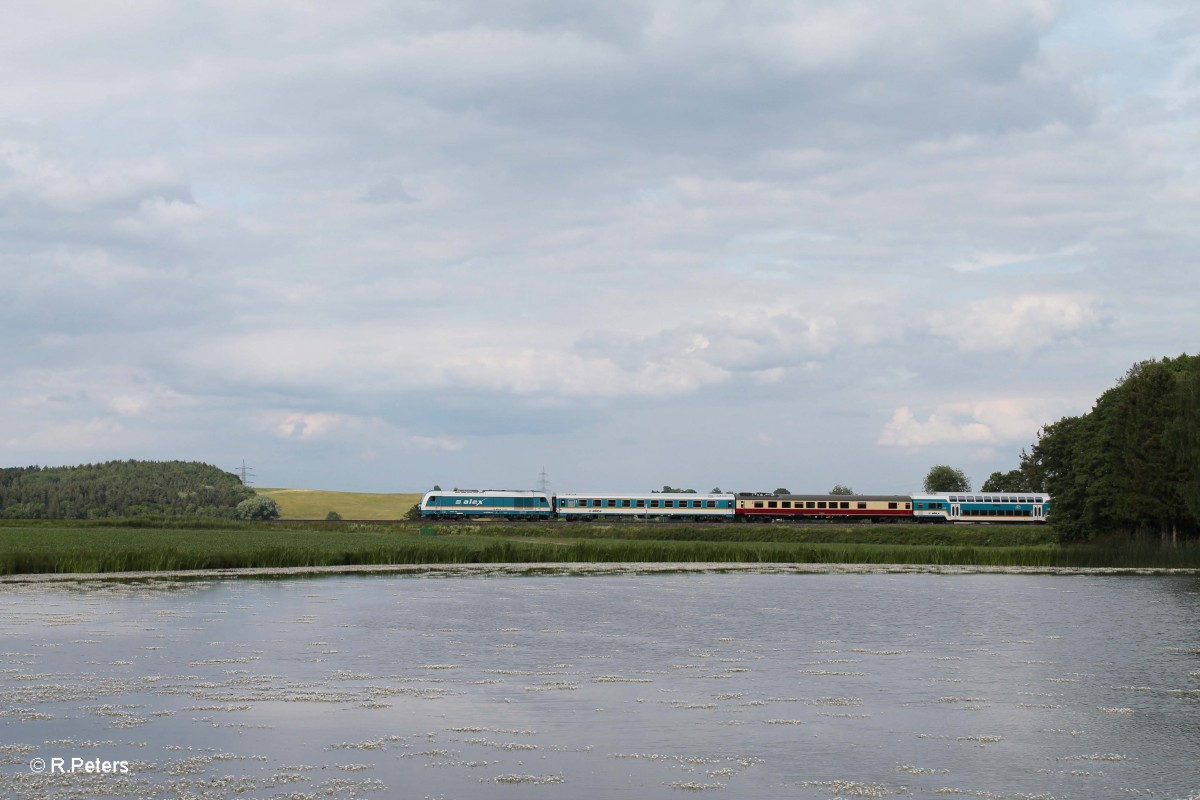 223 zieht bei oberteich den ALX84110 Mnchen - Hof. 16.06.15