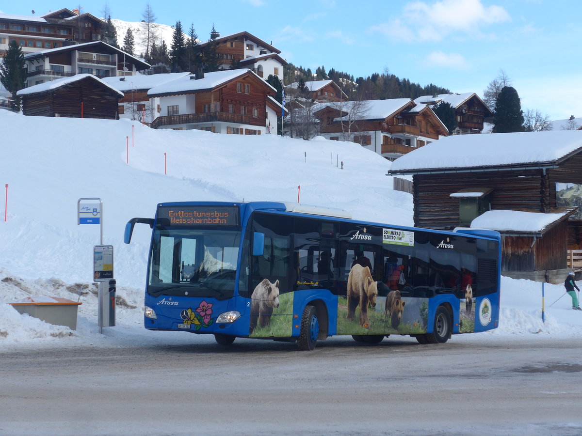 (223'208) - Pfosi, Arosa - Nr. 2/GR 154'242 - Mercedes am 2. Januar 2021 in Arosa, Hrnli