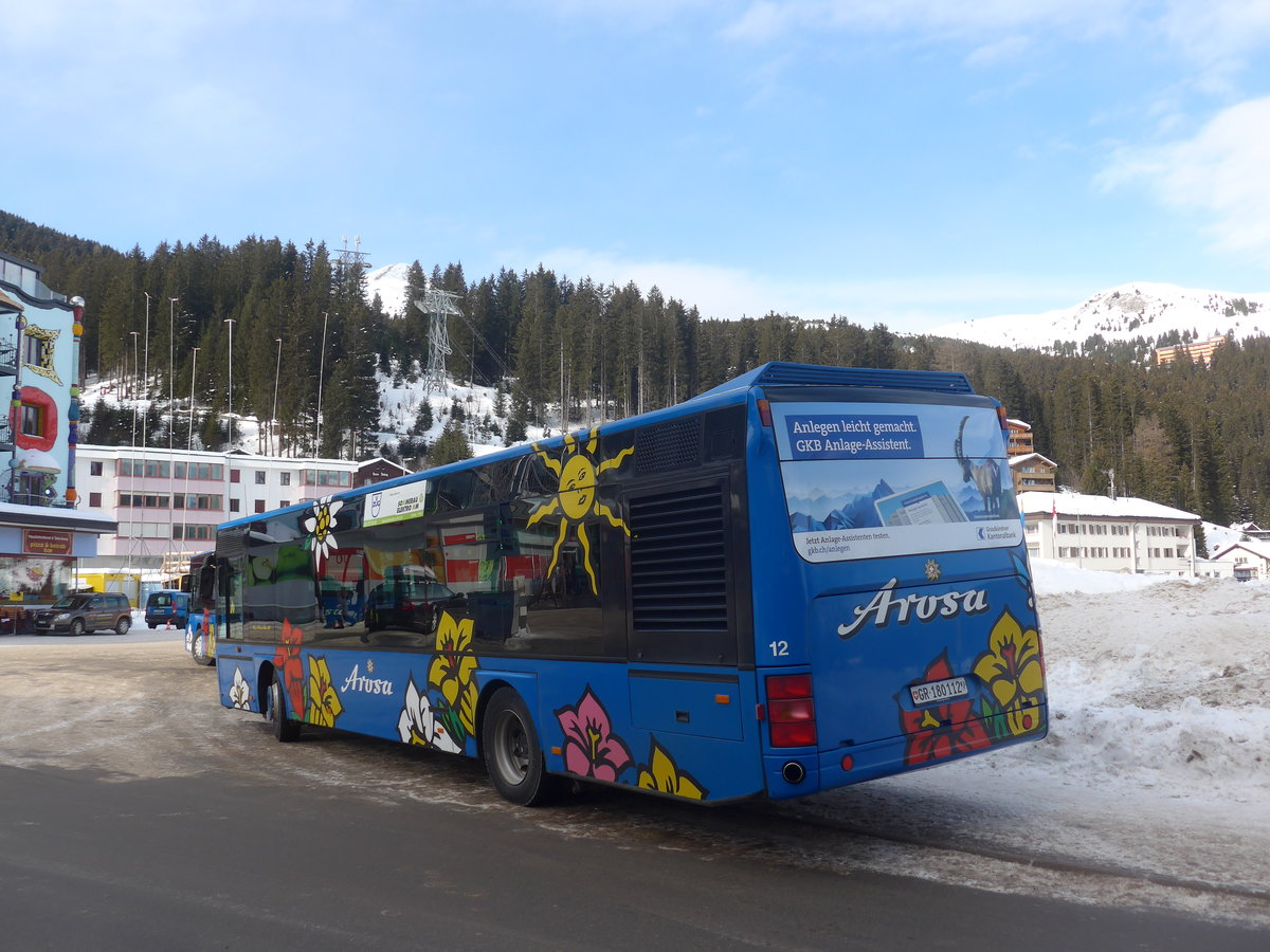 (223'222) - Pfosi, Arosa - Nr. 12/GR 180'112 - Neoplan (ex Nr. 2) am 2. Januar 2021 in Arosa, Post