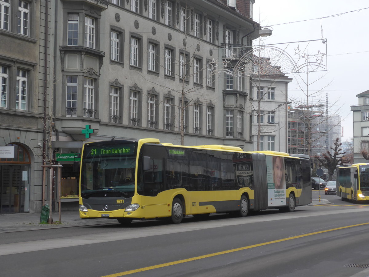 (223'263) - STI Thun - Nr. 162/BE 752'162 - Mercedes am 3. Januar 2021 in Thun, Bahnhofstrasse