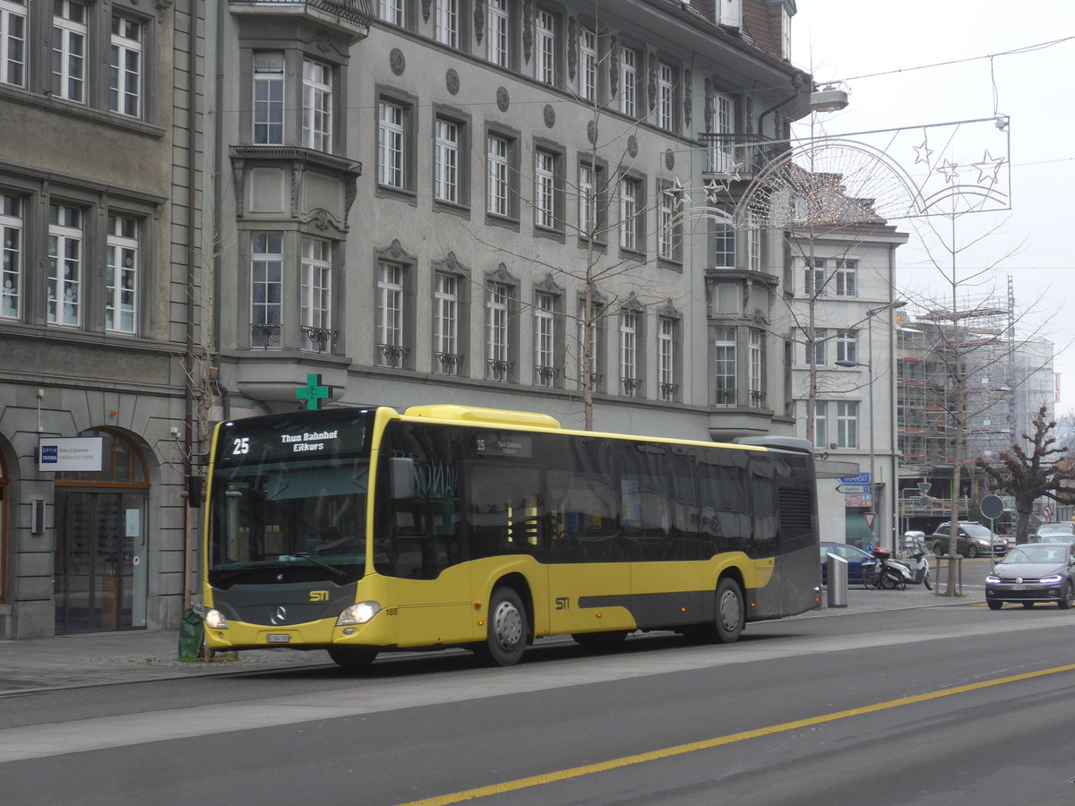 (223'264) - STI Thun - Nr. 185/BE 804'185 - Mercedes am 3. Januar 2021 in Thun, Bahnhofstrasse