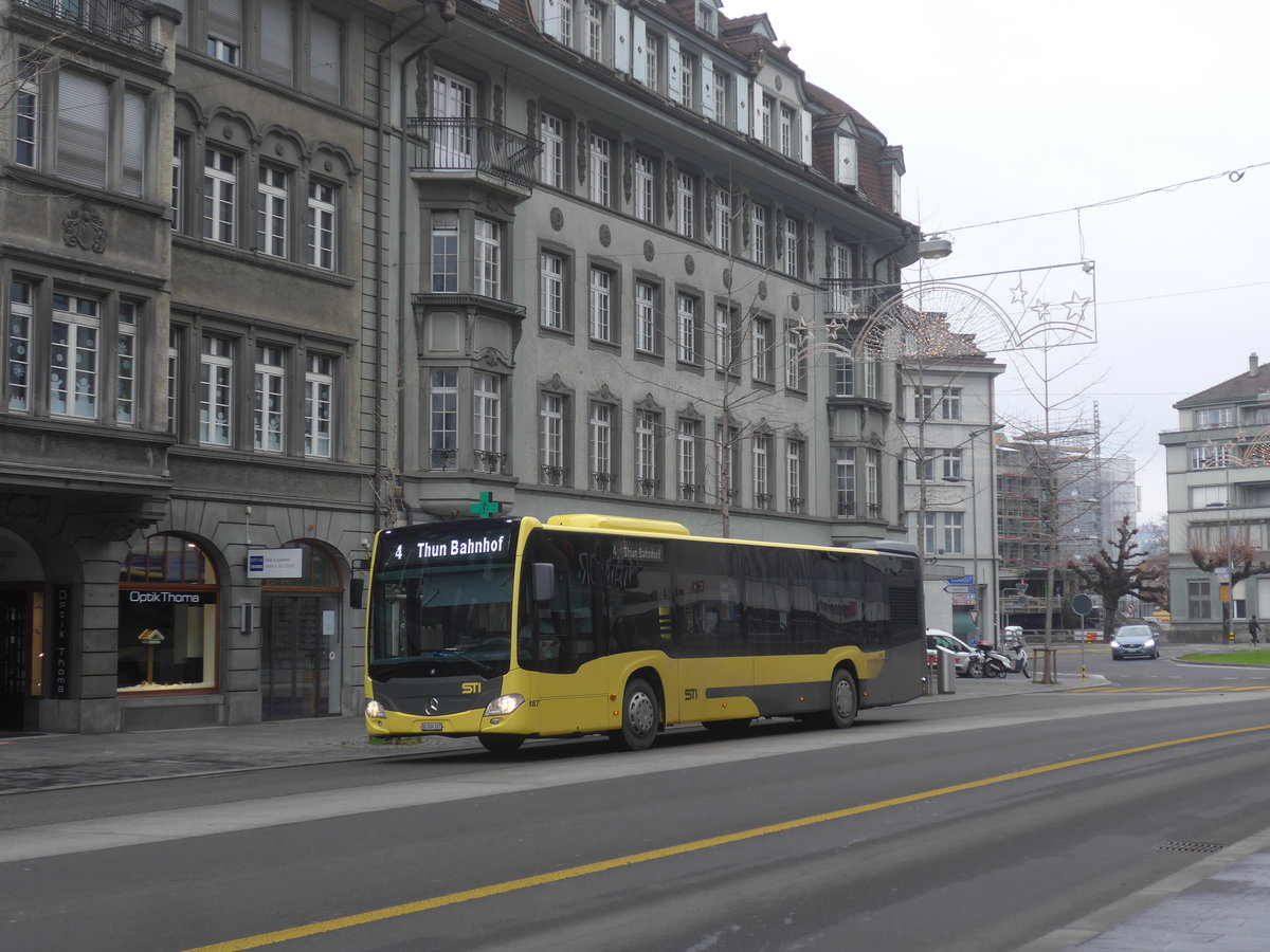 (223'269) - STI Thun - Nr. 187/BE 804'187 - Mercedes am 3. Januar 2021 in Thun, Bahnhofstrasse