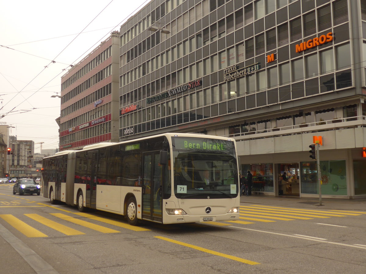 (223'387) - Intertours, Domdidier - Nr. 211/FR 300'481 - Mercedes (ex STI Thun Nr. 135) am 6. Februar 2021 beim Bahnhof Bern