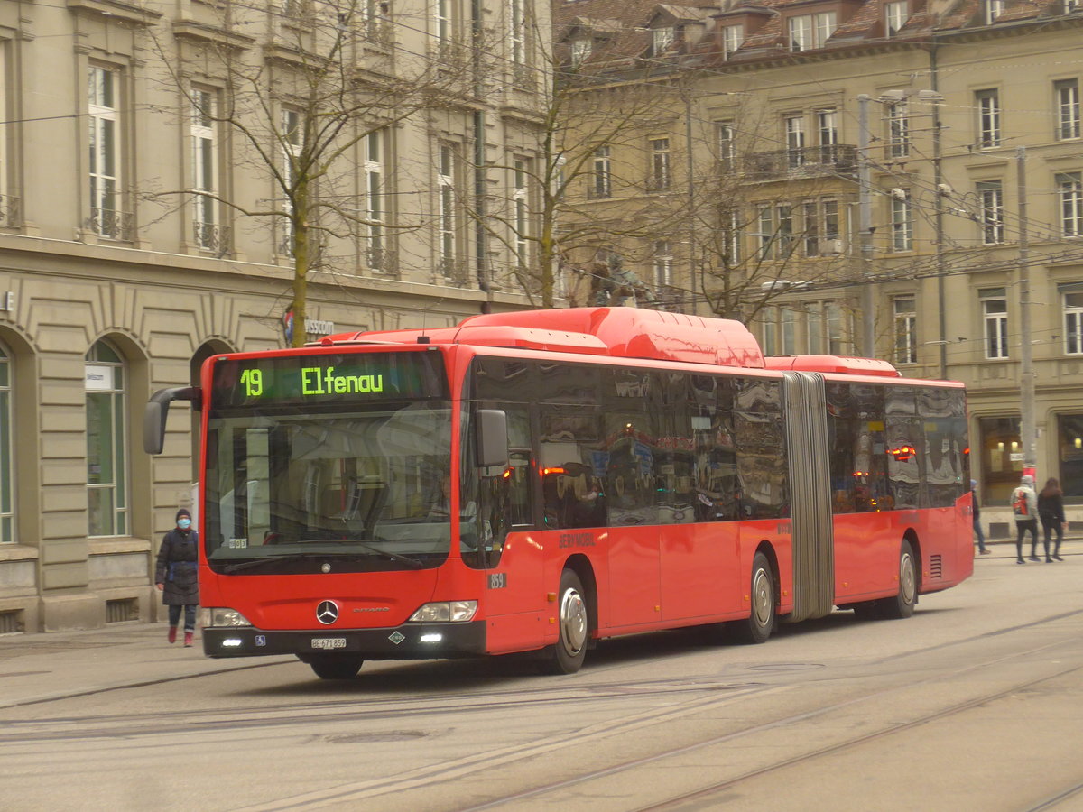 (223'390) - Bernmobil, Bern - Nr. 859/BE 671'859 - Mercedes am 6. Februar 2021 beim Bahnhof Bern