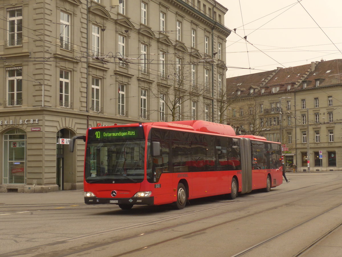 (223'392) - Bernmobil, Bern - Nr. 848/BE 671'848 - Mercedes am 6. Februar 2021 beim Bahnhof Bern