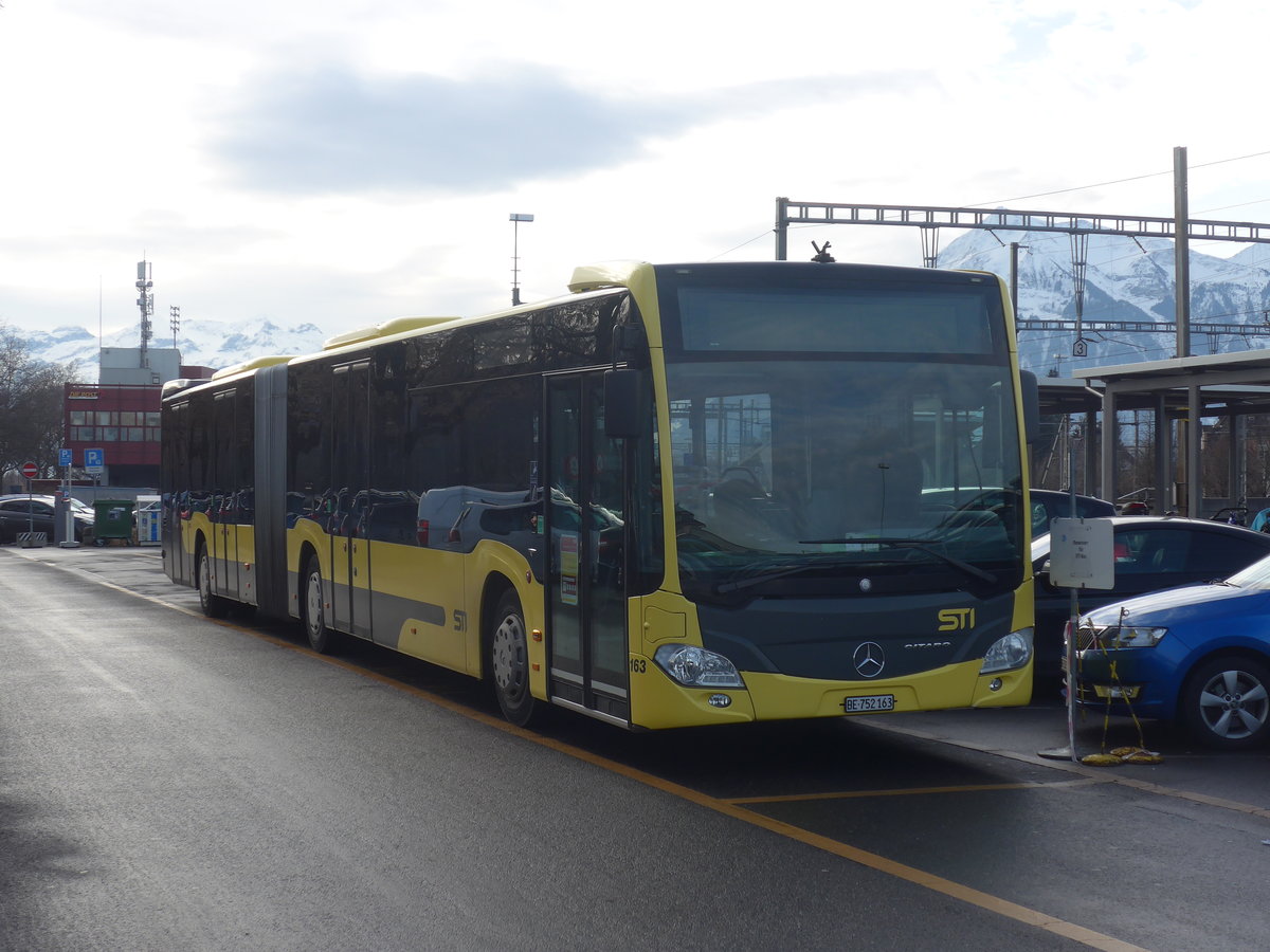 (223'561) - STI Thun - Nr. 163/BE 752'163 - Mercedes am 16. Februar 2021 in Thun, CarTerminal