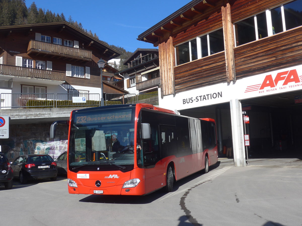 (223'580) - AFA Adelboden - Nr. 94/BE 26'974 - Mercedes am 17. Februar 2021 in Adelboden, Busstation