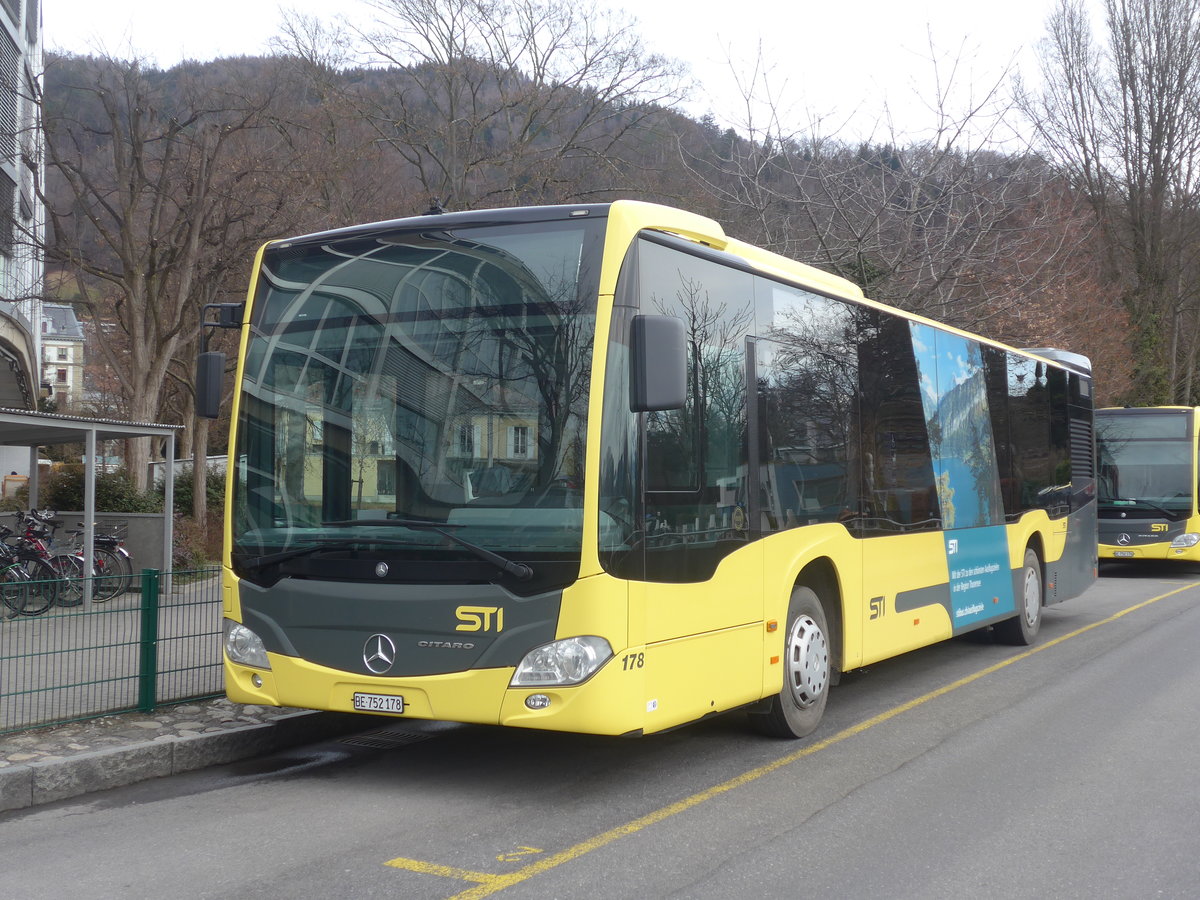 (223'620) - STI Thun - Nr. 178/BE 752'178 - Mercedes am 18. Februar 2021 bei der Schifflndte Thun