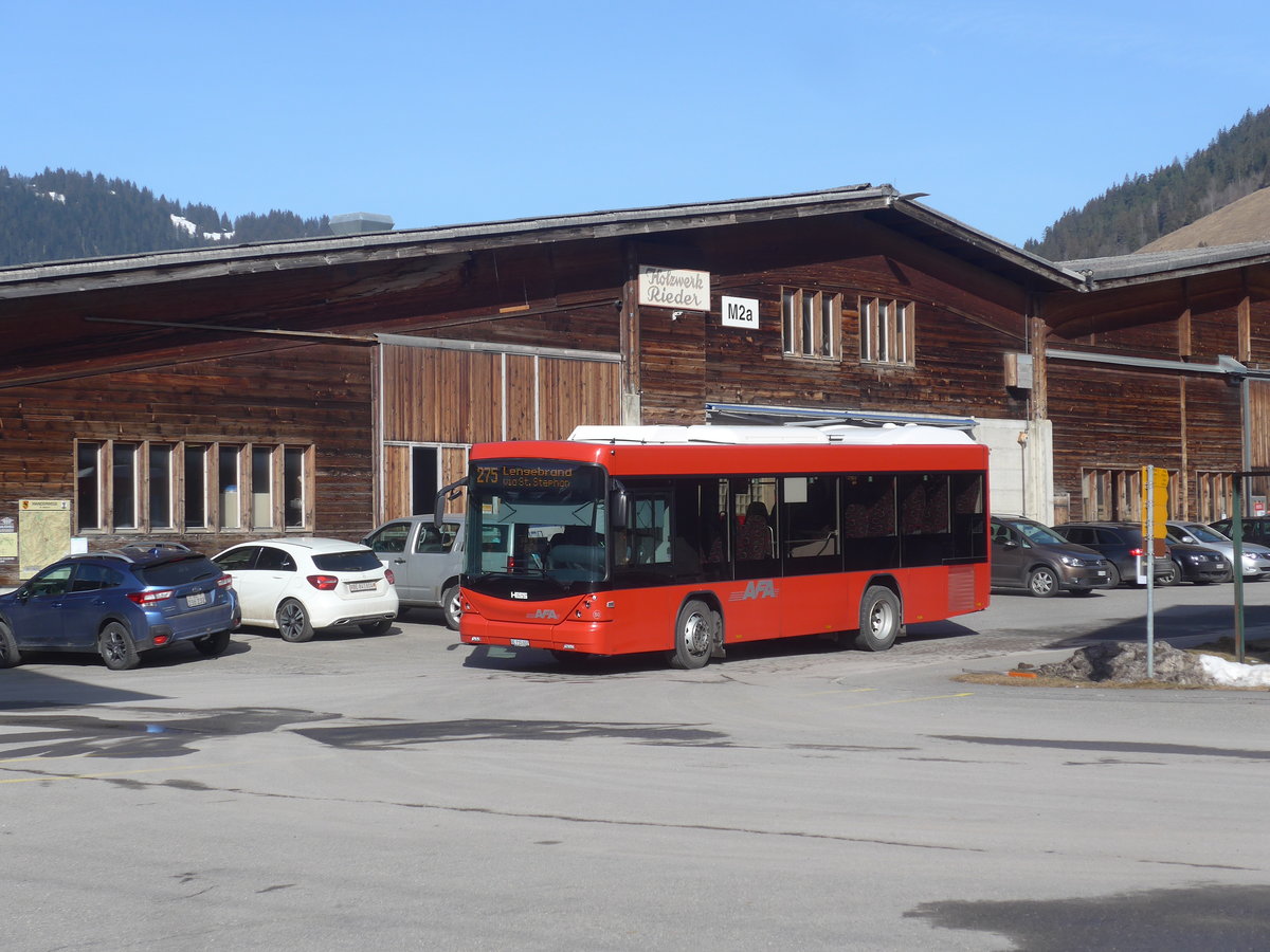 (223'627) - AFA Adelboden - Nr. 50/BE 715'002 - Scania/Hess am 19. Februar 2021 beim Bahnhof St. Stephan