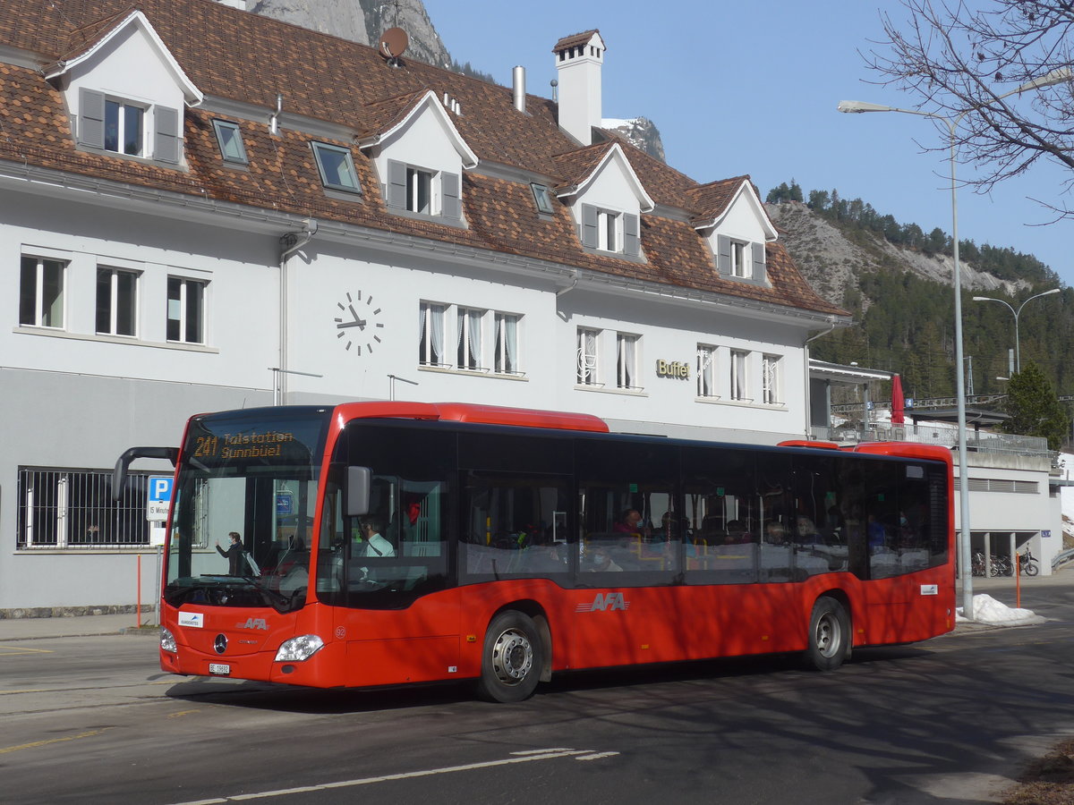 (223'710) - AFA Adelboden - Nr. 92/BE 19'692 - Mercedes am 23. Februar 2021 beim Bahnhof Kandersteg