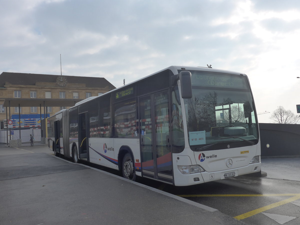 (223'993) - Wicki, Zufikon - NE 165'361 - Mercedes (ex AG 6092) am 7. Mrz 2021 beim Bahnhof Neuchtel (Einsatz CarPostal)