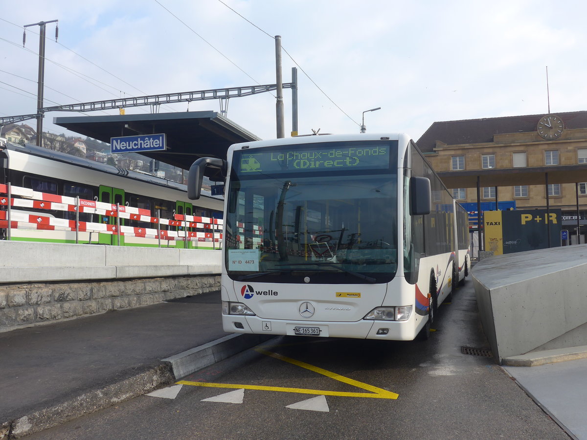 (223'994) - Wicki, Zufikon - NE 165'361 - Mercedes (ex AG 6092) am 7. Mrz 2021 beim Bahnhof Neuchtel (Einsatz CarPostal)