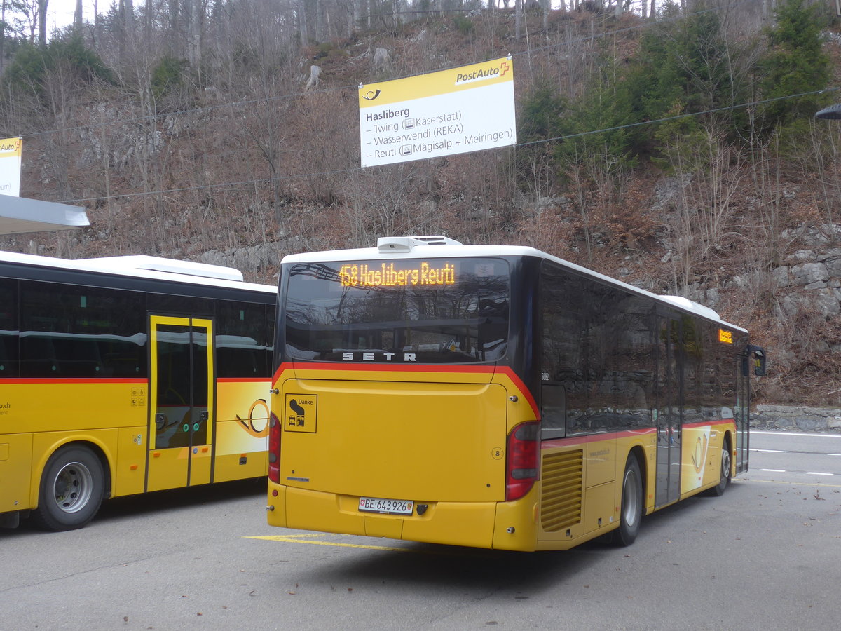 (224'114) - Flck, Brienz - Nr. 8/BE 643'926 - Setra am 13. Mrz 2021 auf dem Brnigpass