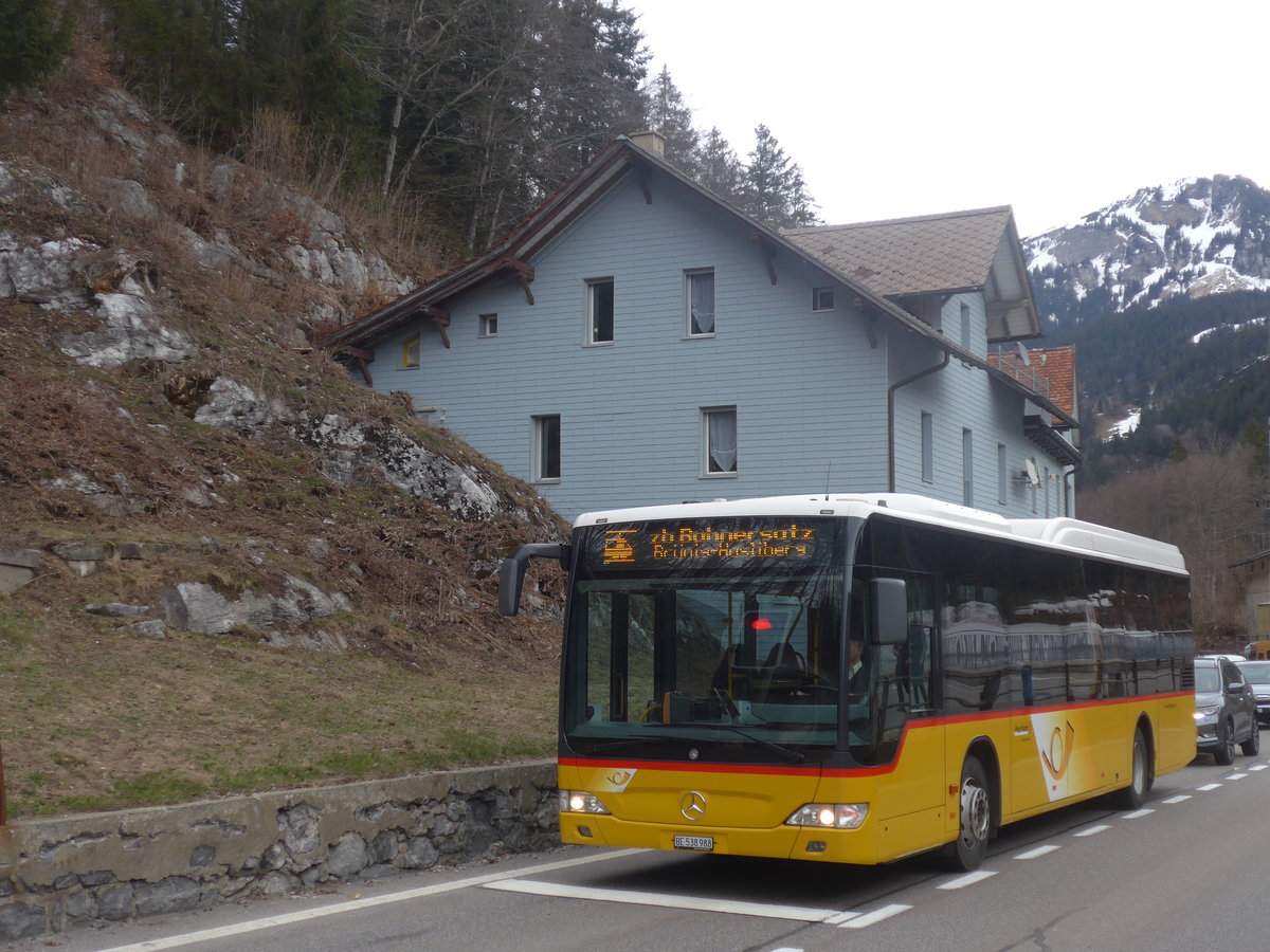 (224'122) - PostAuto Bern - BE 538'988 - Mercedes (ex BE 637'781) am 13. Mrz 2021 auf dem Brnigpass