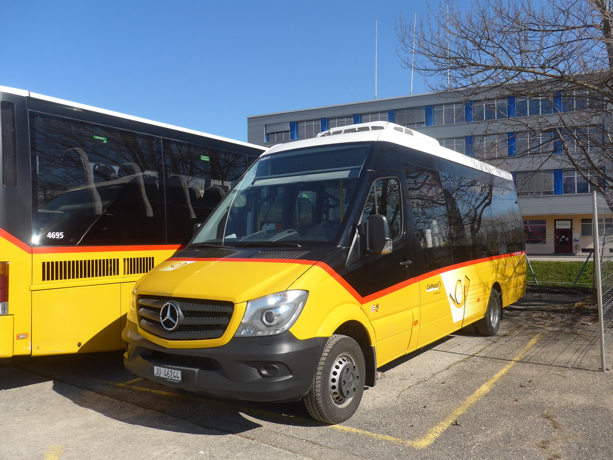 (224'299) - CarPostal Ouest - JU 46'244 - Mercedes am 20. Mrz 2021 in Yverdon, Garage