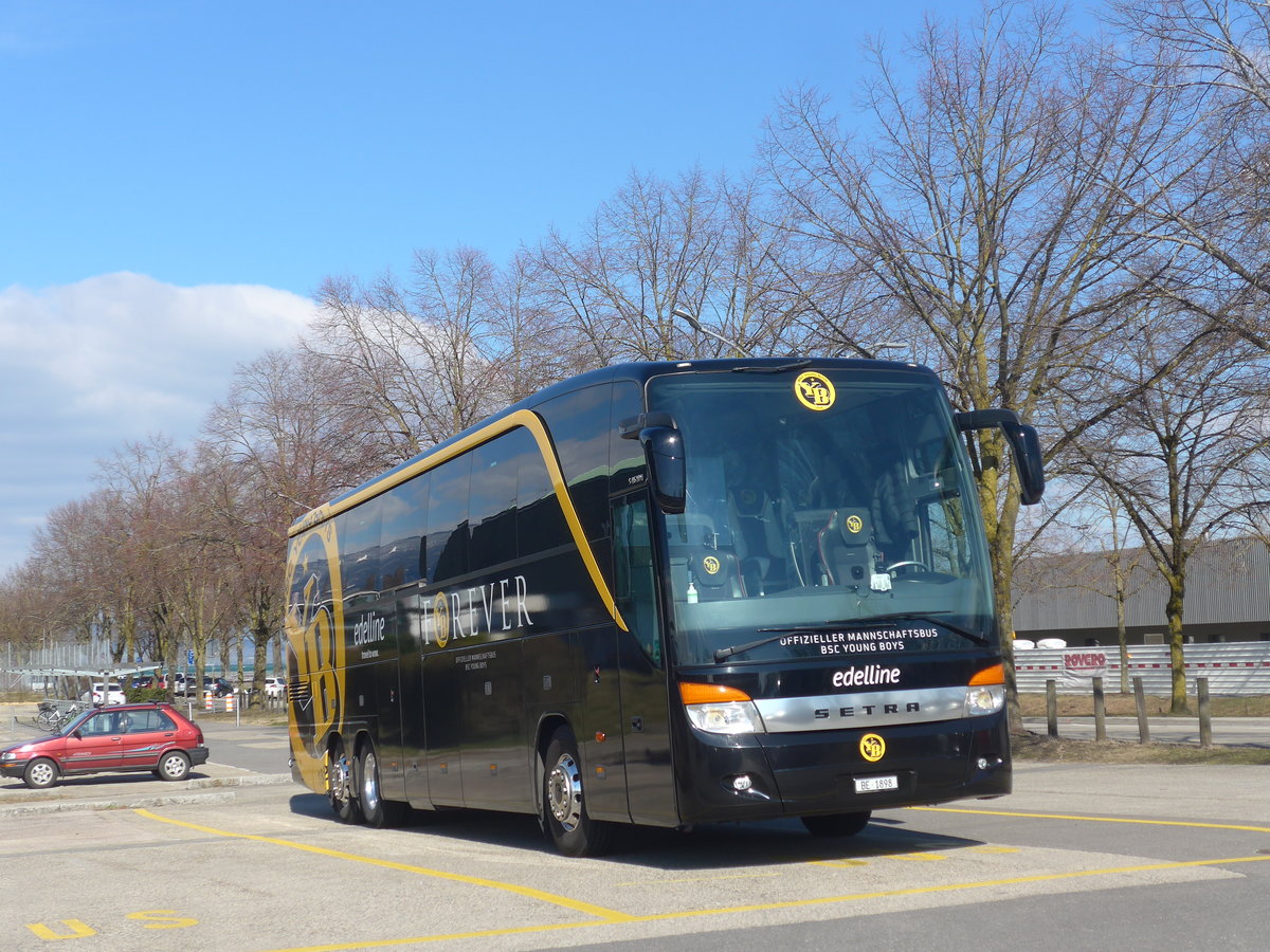 (224'315) - Edelline, Liebefeld - BE 1898 - Setra (ex Nr. 54) am 20. Mrz 2021 in Yverdon, Patinoire