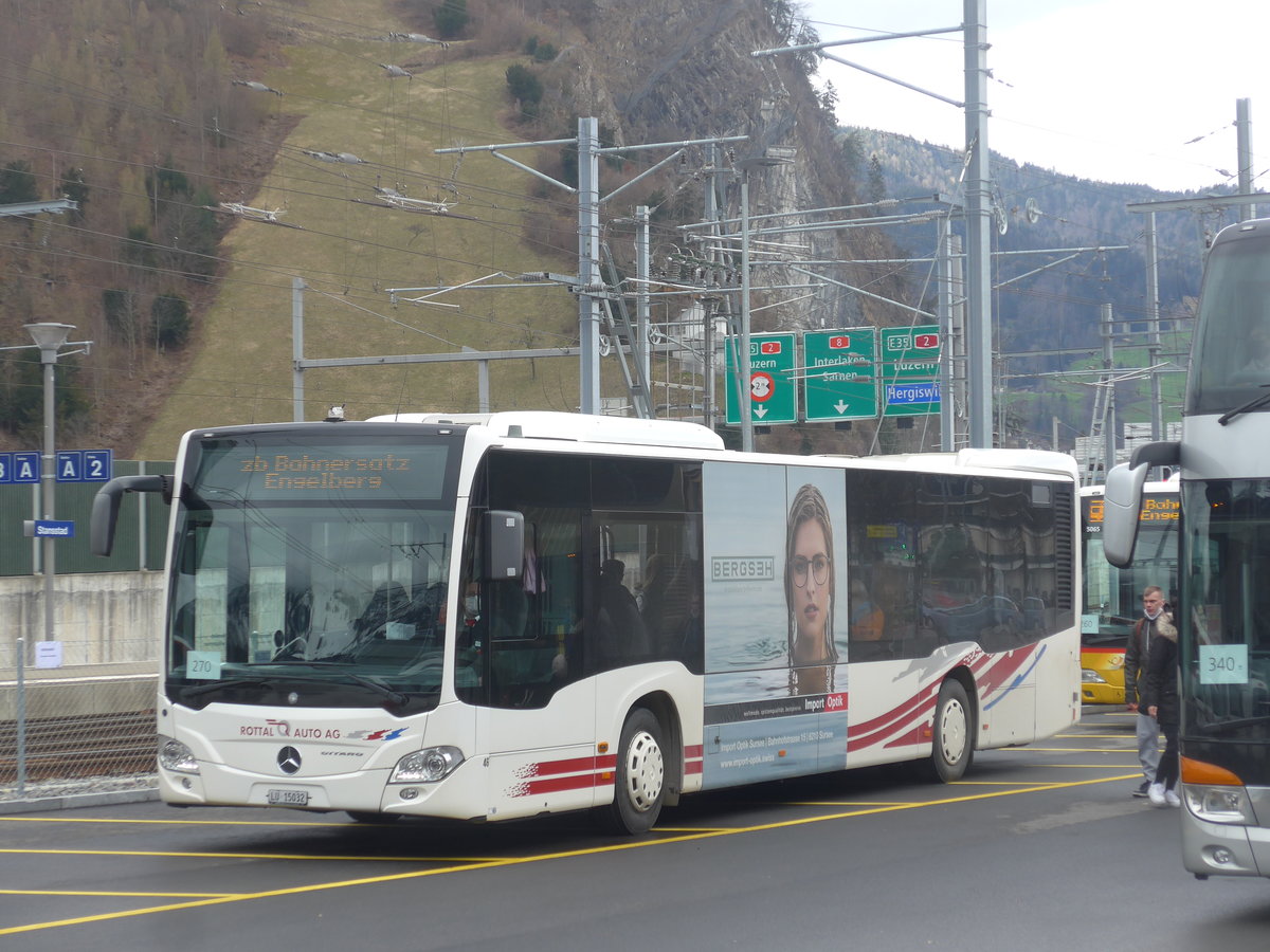 (224'401) - ARAG Ruswil - Nr. 46/LU 15'032 - Mercedes am 27. Mrz 2021 beim Bahnhof Stansstad