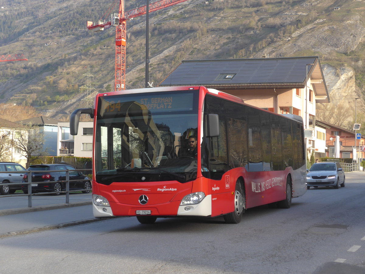 (224'653) - Steiner, Niedergesteln - VS 79'214 - Mercedes am 2. April 2021 in Raron, Bahnhofstrasse