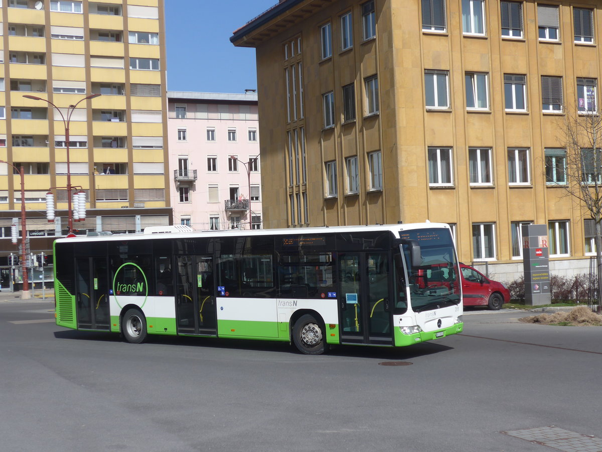 (224'708) - transN, La Chaux-de-Fonds - Nr. 311/NE 19'211 - Mercedes (ex TRN La Chaux-de-Fonds Nr. 311) am 2. April 2021 beim Bahnhof La Chaux-de-Fonds